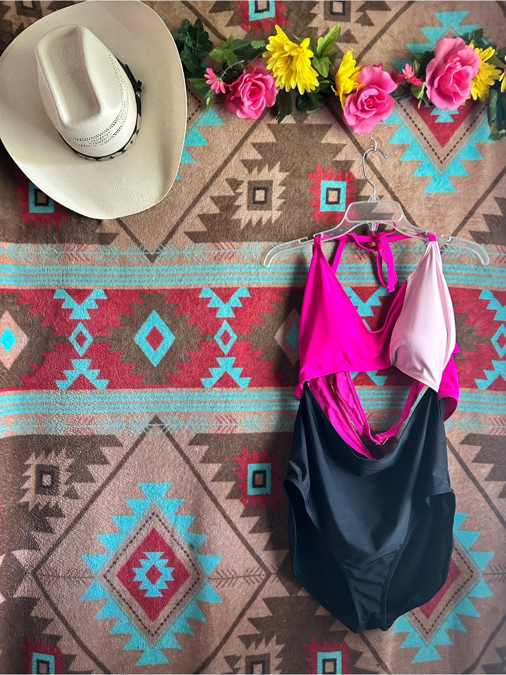 Color-Block One-Piece Swimsuit